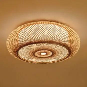 Bedroom bamboo ceiling lamp