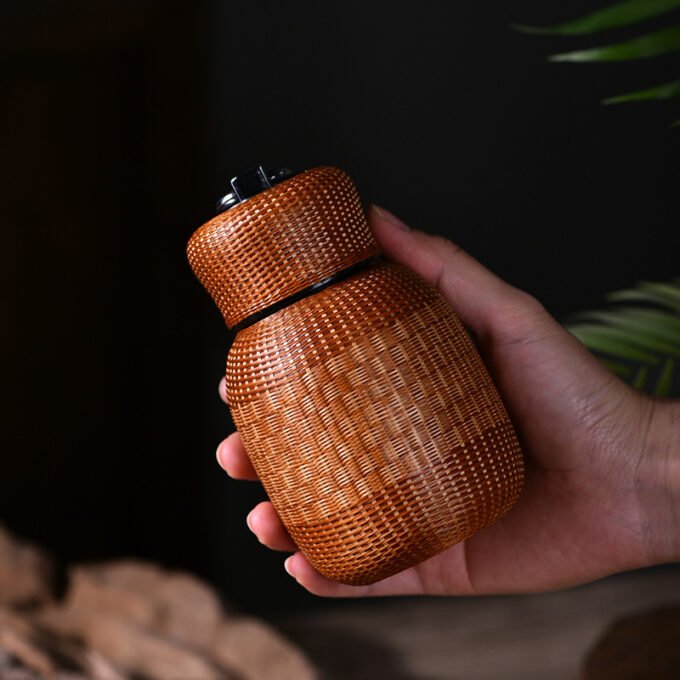 Handmade bamboo stainless steel thermos cup