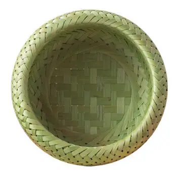 Double layer bird nest bamboo fruit basket