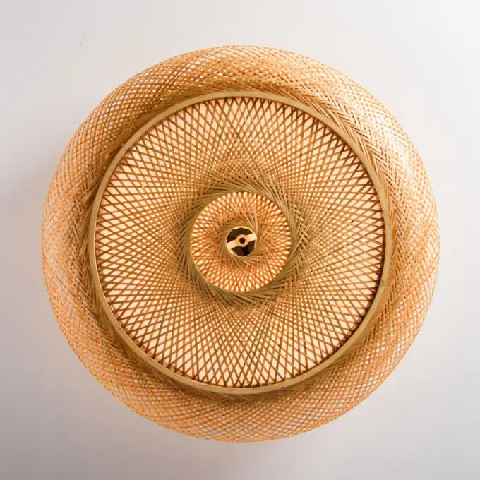 Bedroom bamboo ceiling lamp